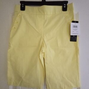 NWT 89th & Madison Yellow Women's Bermuda Shorts